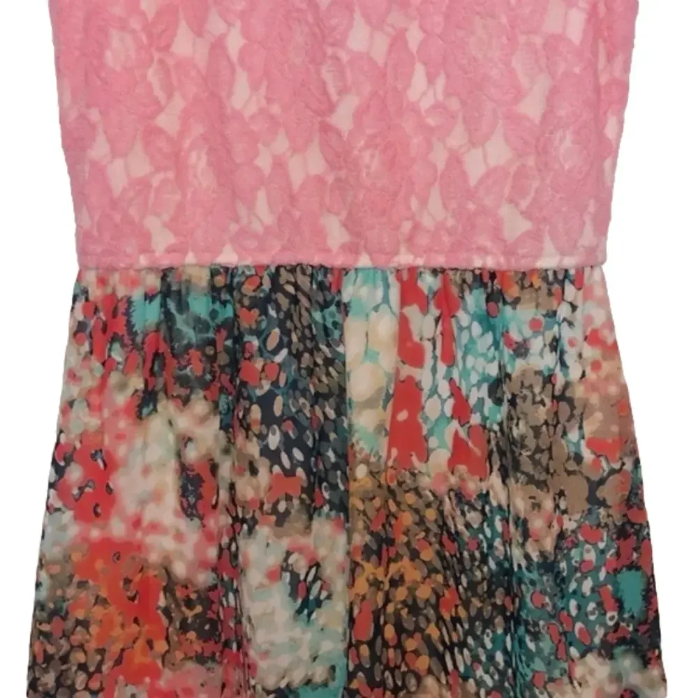 SPEECKLESS Pink Lace & Speckled High Low Dress